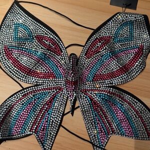 Crystal Butterfly Crop Top